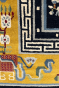 Chinese Oriental Yellow Wool Handknotted Rug