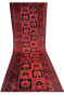 Check Box Pattern Afghani Handknotted Runner Area Rug