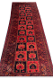 Check Box Pattern Afghani Handknotted Runner Area Rug
