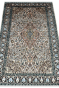 Kashmir Wool Kashan Ivory Handknotted Rug