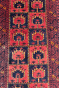 Check Box Pattern Afghani Handknotted Runner Area Rug