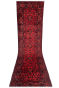 Maroon Motif Handknotted Afghan Wool Runner