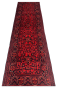 Maroon Motif Handknotted Afghan Wool Runner