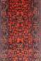 Maroon Motif Handknotted Afghan Wool Runner