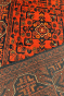 Maroon Motif Handknotted Afghan Wool Runner