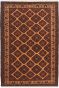 Brown Geometric Zig Zag Afghan rug