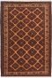 Brown Geometric Zig Zag Afghan rug