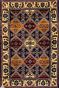 Multi-color Caucasian Afghani Handknotted Rug