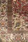 Cream Medallion Kashan Kashmir Handmade Wool Rug