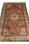 Cream Medallion Kashan Kashmir Handmade Wool Rug