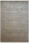 Embossed Floral Grey Pastel Wool Area Rug