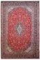 Ivory Medallion Kashan Handmade Woolen Rug 