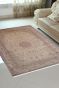 Oval Cream Kashmir Pure Silk rug