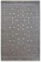 Embossed Floral Gray Wool Rug