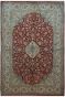 Rouge Gold Medallion Silk Area Rug