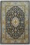 Mehandi Medallion Kashan Silk Carpet