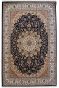 Blue Kashan Medallion Floral Rug