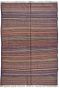 Stripe Designer Kilim Flat-Woven Dhurrie