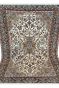 Ivory Olive Kashan Handknotted Wool Rug