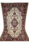 Kashan Maroon Medallion Handknotted Rug