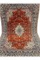 Kashan Rouge Center Piece Wool Handmade Carpet
