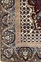 Maroon Kashan Fine Border Handknotted Wool Carpet