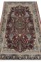 Maroon Kashan Fine Border Handknotted Wool Carpet