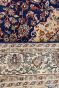 Navy Blue Ivory Kashan Kashmiri Handknotted Rug