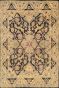 Medium Sized Brown Gold Handknotted Oushak Rug