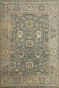 Pastel Green Oushak Pattern Handknotted Rug