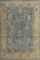 Vintage Oushak Floral Blue Handmade Rug