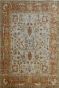 Ivory Cream Oushak Transitional Handmade Rug