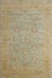Pale Blue Floral Oushak Handmade Carpet