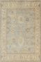 Floral Blue Motif Pattern Oushak Handknotted Rug