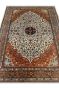 Rust Kashan Medallion Handknotted Wool Rug