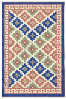 Pastel Zanjeer Woolen Dhurrie