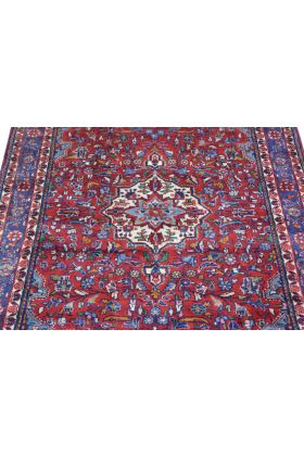 Maroon Phool Kashan AfghanCarpet