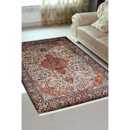 5x7 Medallion Silk carpet Kashmir Silk Rug Rugs and Beyond