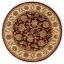 Ivory Lotus Kashan Round Wool Rug