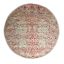 Embossed Rust Round Wool Area Rug