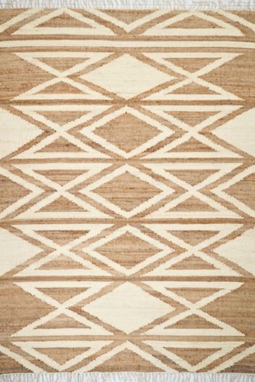 Woven Path Brown Handmade Jute Carpet