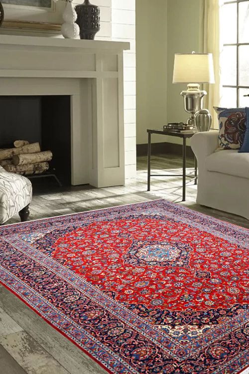 Rouge Afshar Woolen Rug