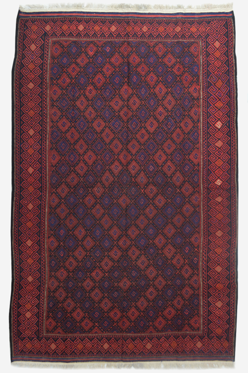 Hexagonal Kilim Area Rug