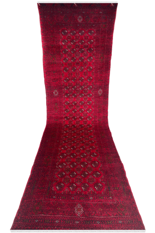 All over solid Bukhara Afghani Runner Rug