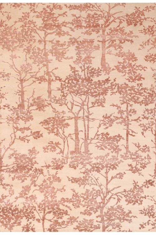 Handmade Autumn Trees 8x10 Modern Area Rug