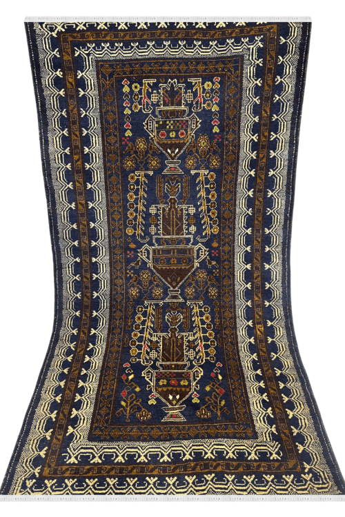 Afghan Emblem Panel Handmade Rug