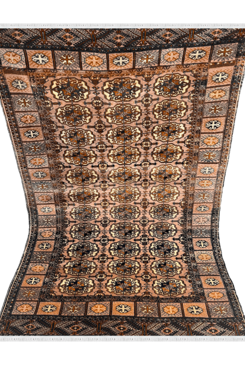 Neutral Tones Panel Bokhara Handknotted Carpet