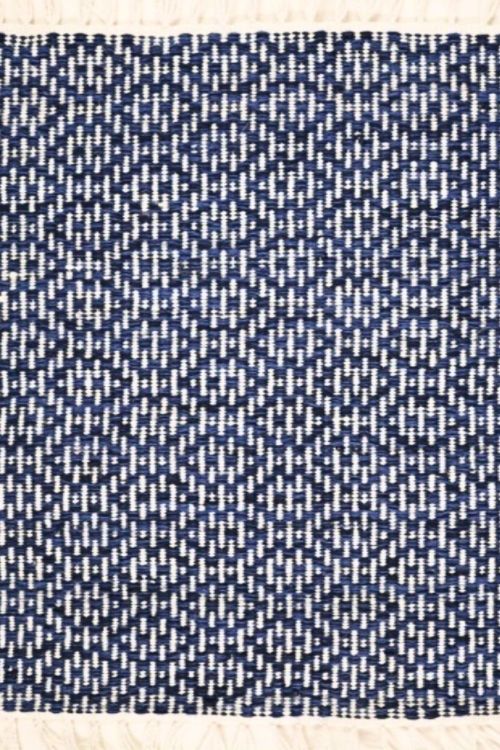 Navy Net Patio Handmade Outdoor Rug
