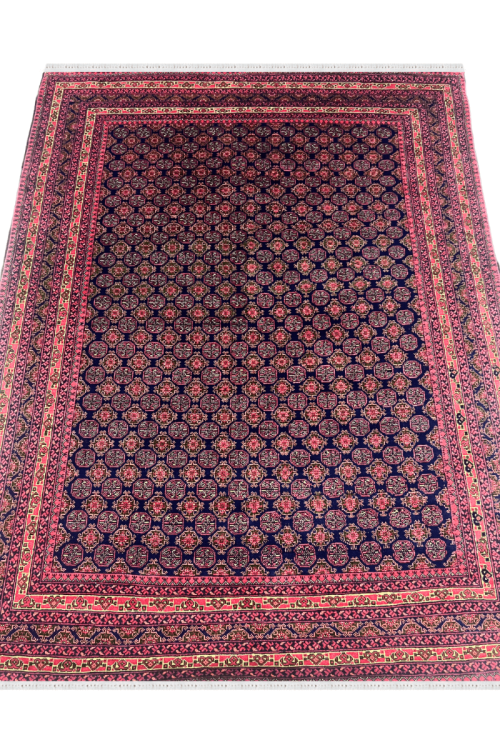 Blue Afghan Mori Bukhara Handmade Carpet