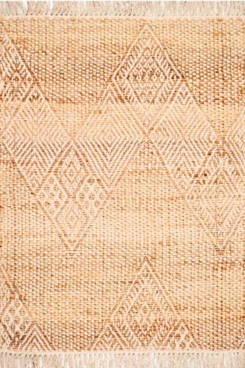 Diamond Zig Self-Patterned Jute Handwoven Rug